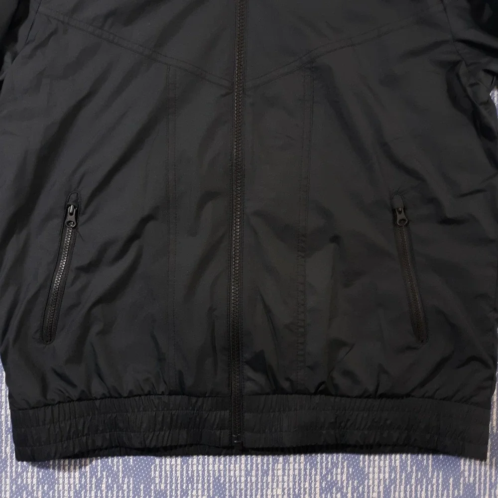 Nike Kids Boys Jacket Size XL Full Zip Windbreaker Black Mesh Lined